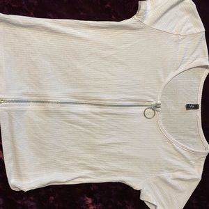 White zip up top